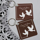 Personalized White Doves Wedding Favor Key Chain 359690